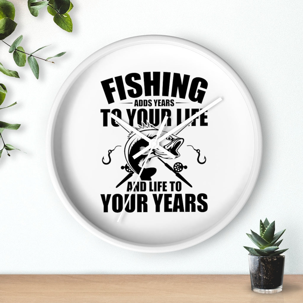 Wall clock -Fishing Adds life to your Years