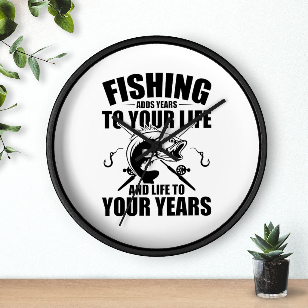 Wall clock -Fishing Adds life to your Years