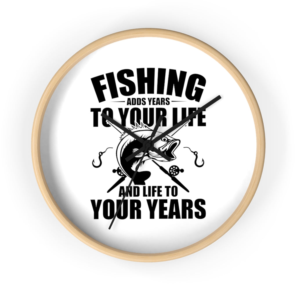 Wall clock -Fishing Adds life to your Years