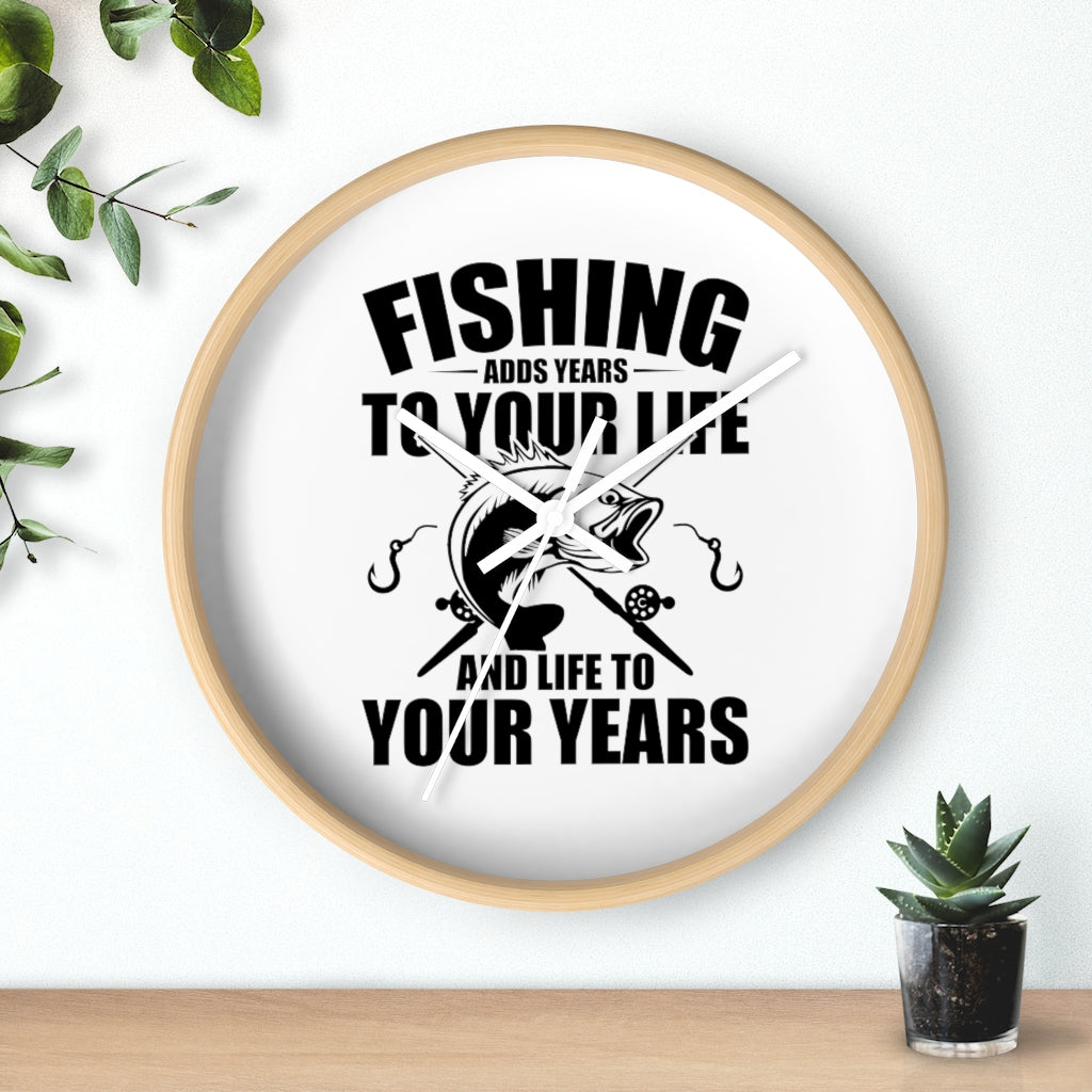 Wall clock -Fishing Adds life to your Years