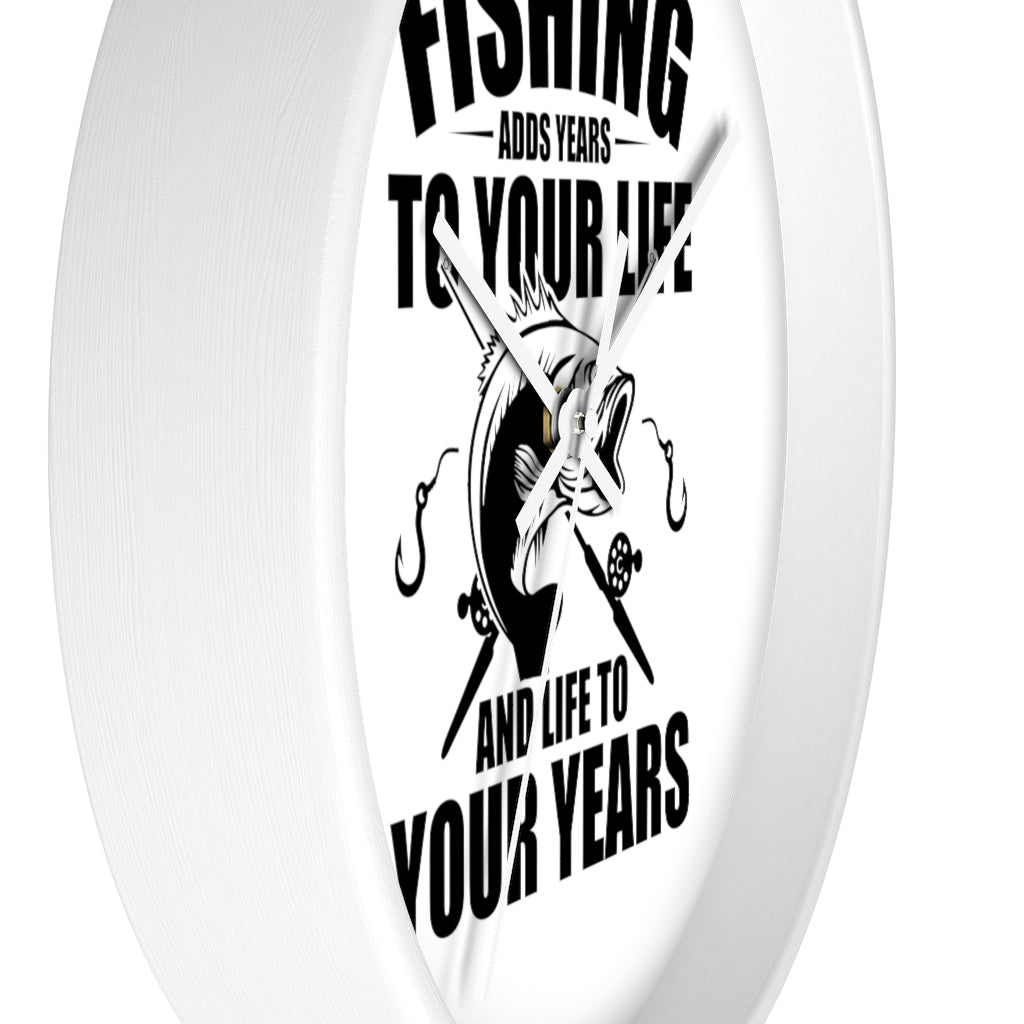 Wall clock -Fishing Adds life to your Years