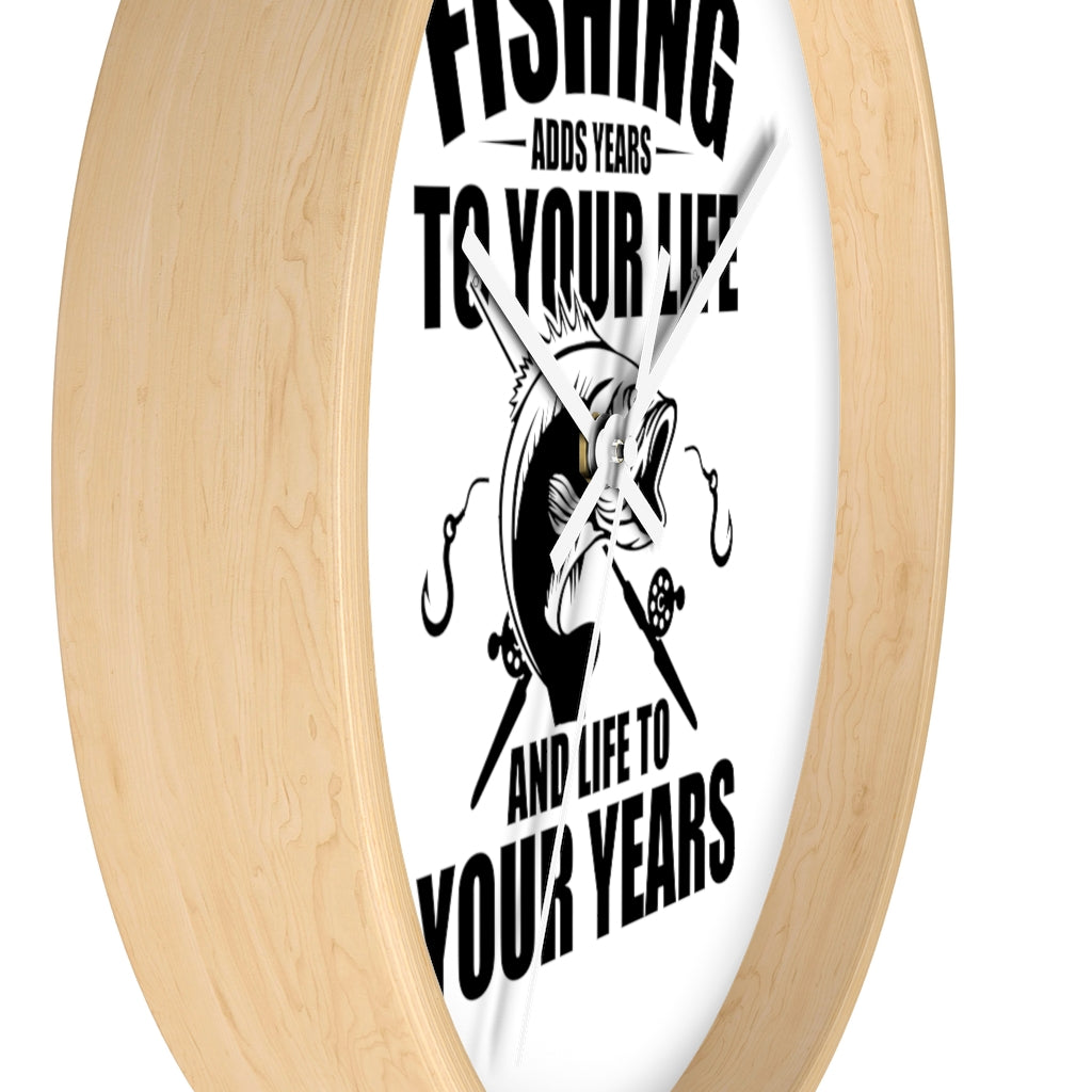 Wall clock -Fishing Adds life to your Years