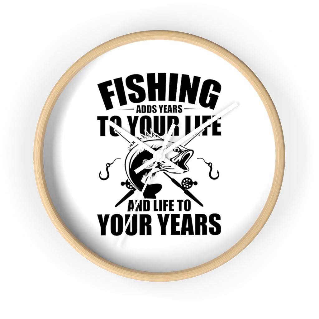 Wall clock -Fishing Adds life to your Years