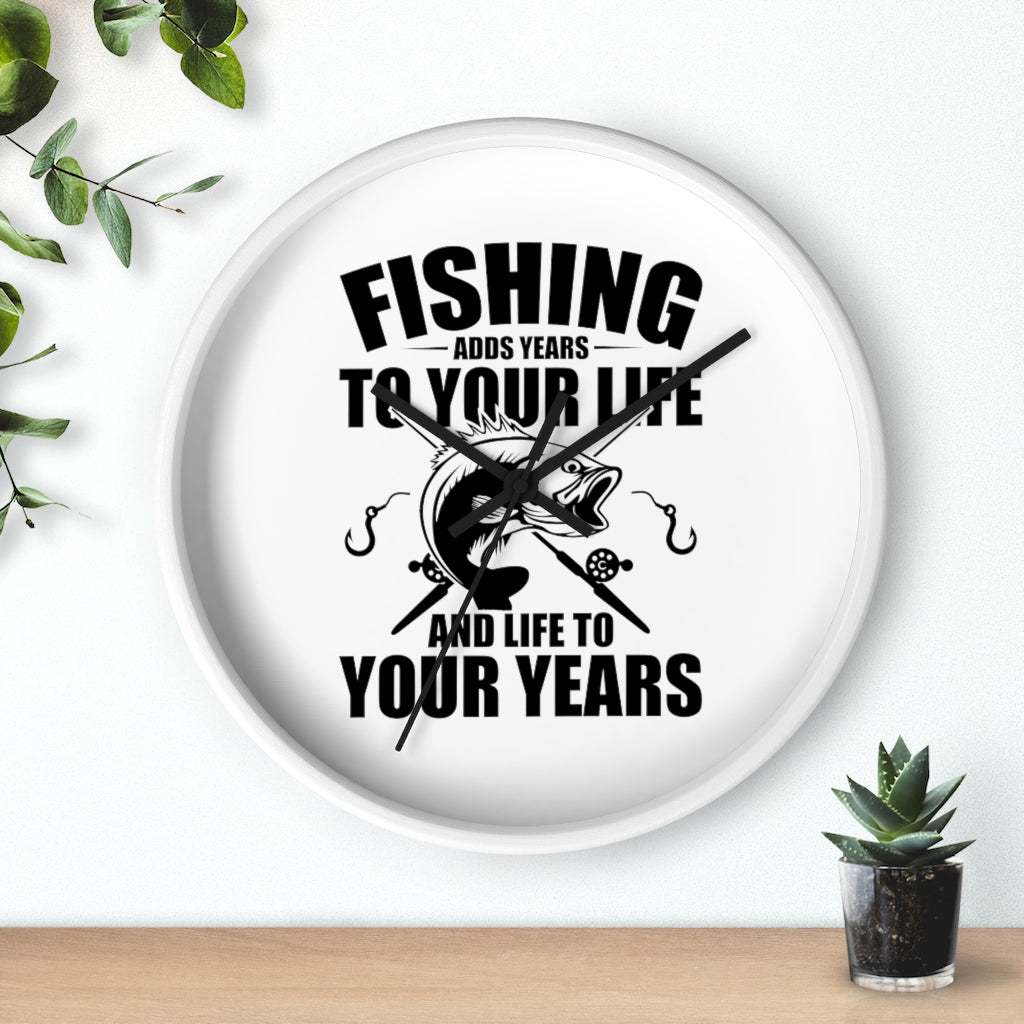 Wall clock -Fishing Adds life to your Years