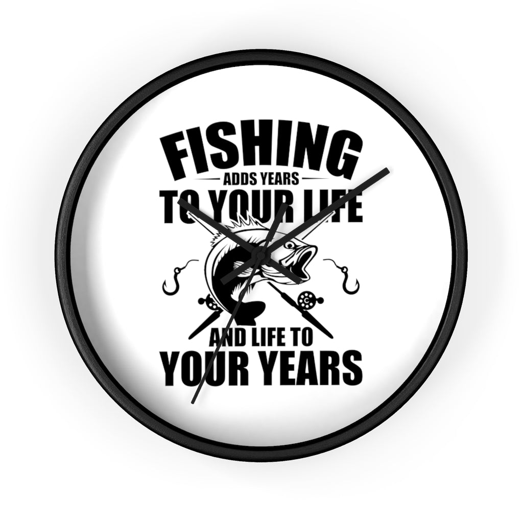 Wall clock -Fishing Adds life to your Years