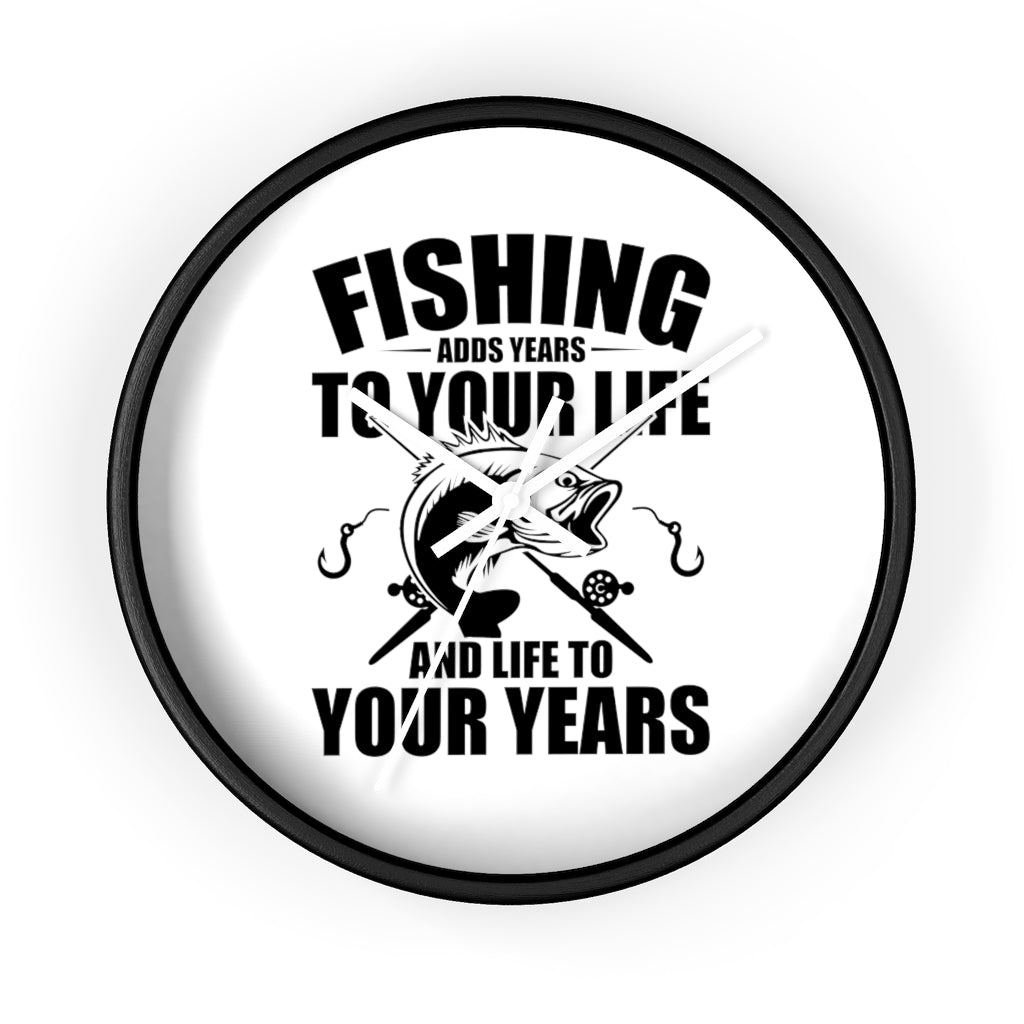 Wall clock -Fishing Adds life to your Years